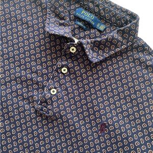 Polo by Ralph Lauren Men's Blue Paisley Polo Shirt